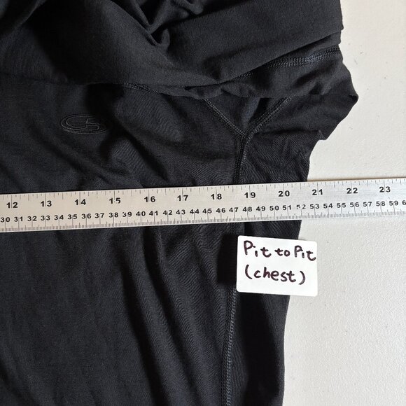 Icebreaker Body Fit 200 Merino Wool Crew Long Sleeve Shirt - Men's Size XL Black - Picture 6 of 7